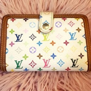 TAKASHI MURAKAMI X LOUIS VUITTON WHITE MONOGRAM MULTICOLORE PORTE-MONNAIE WALLET
